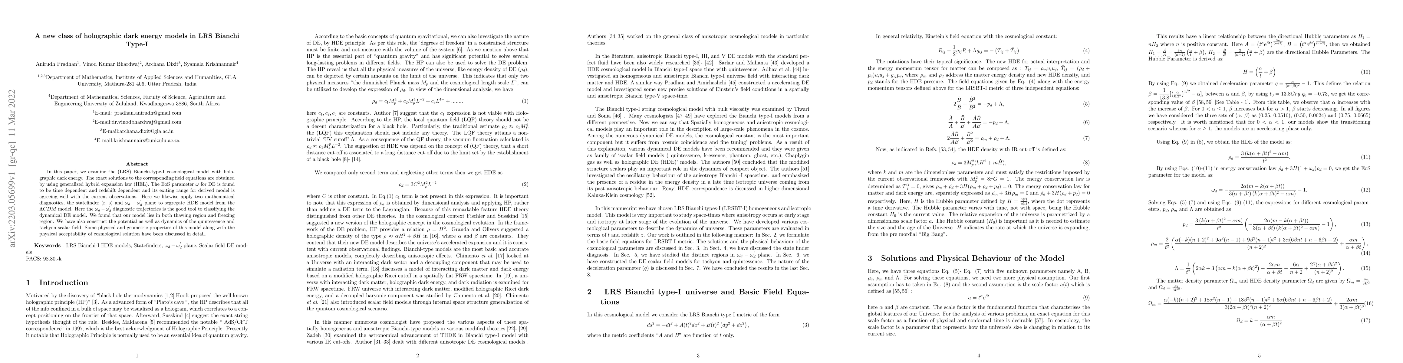 Thumbnail for A new class of holographic dark energy models in LRS Bianchi Type-I
