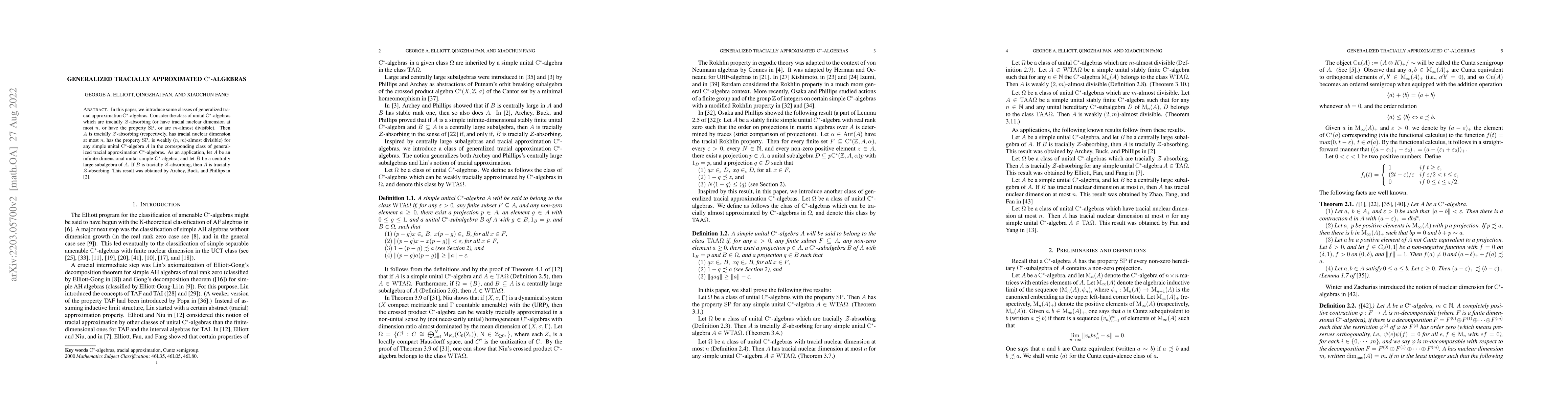 Thumbnail for Generalized Tracially Approximated C*-algebras