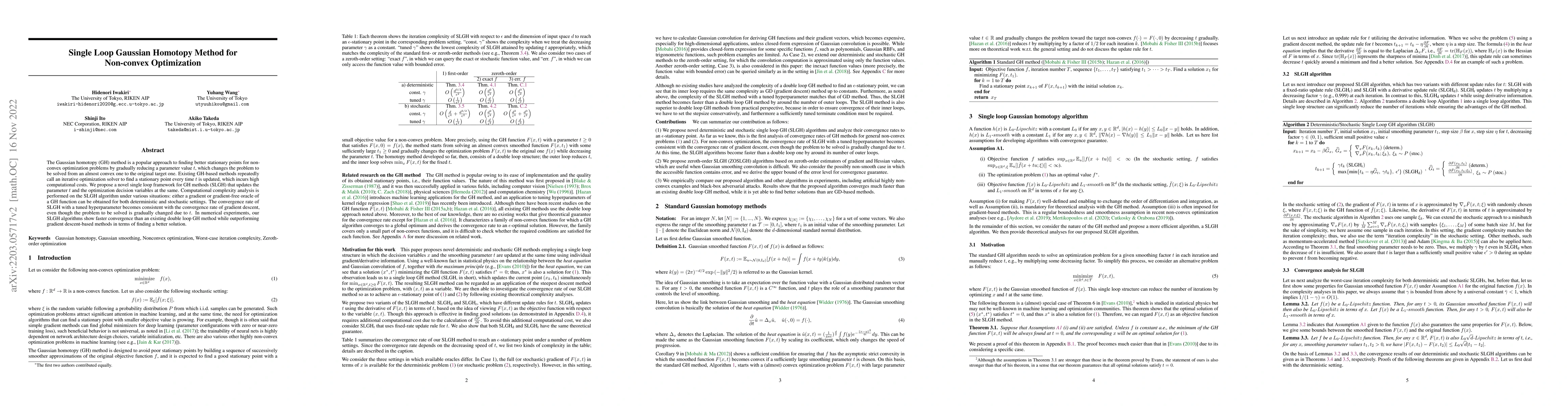 Thumbnail for Single Loop Gaussian Homotopy Method for Non-convex Optimization
