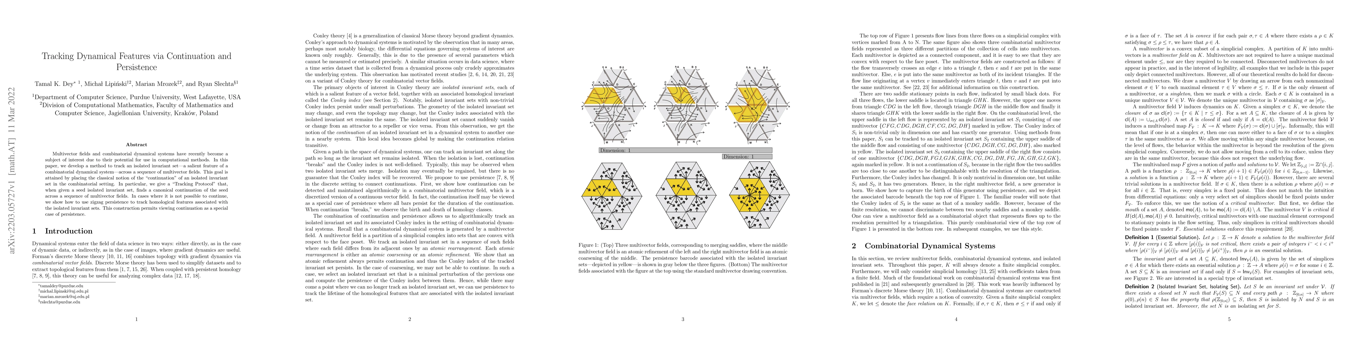 Thumbnail for Tracking Dynamical Features via Continuation and Persistence