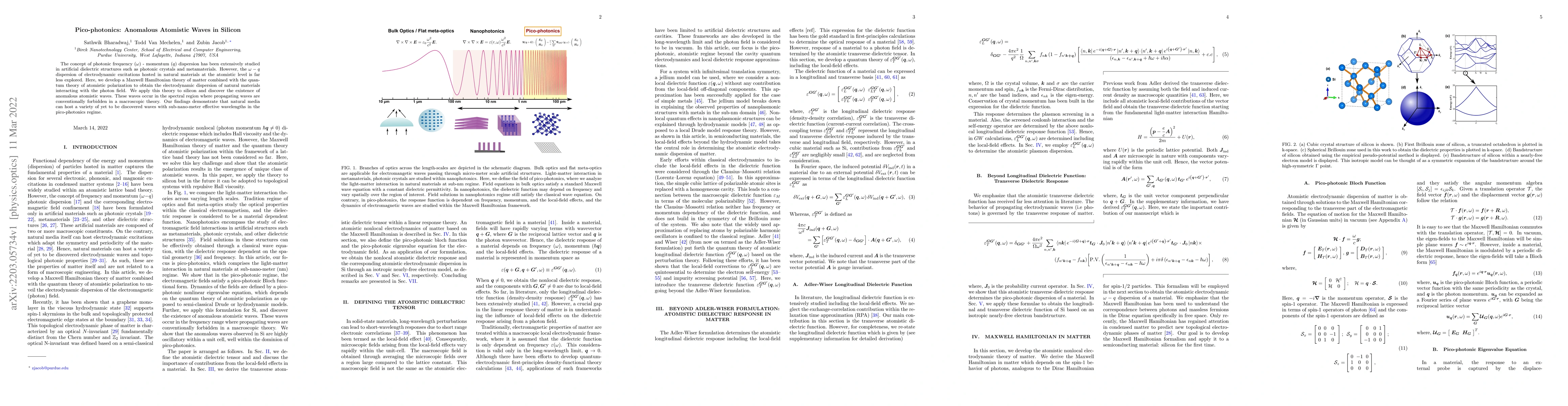Thumbnail for Pico-photonics: Anomalous Atomistic Waves in Silicon