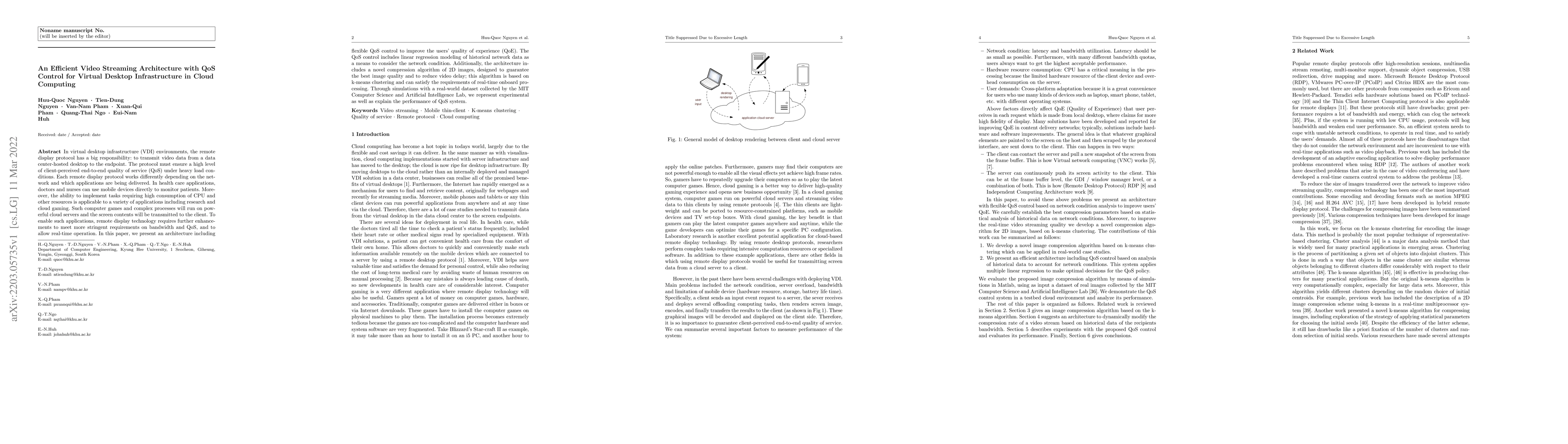 Thumbnail for An Efficient Video Streaming Architecture with QoS Control for Virtual
  Desktop Infrastructure in Cloud Computing