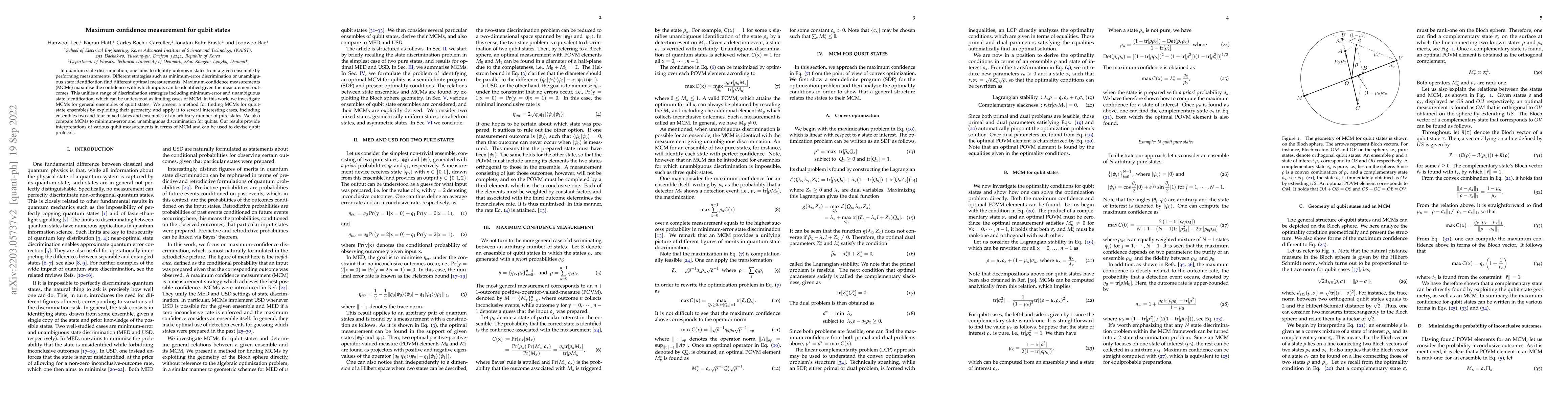 Thumbnail for Maximum confidence measurement for qubit states