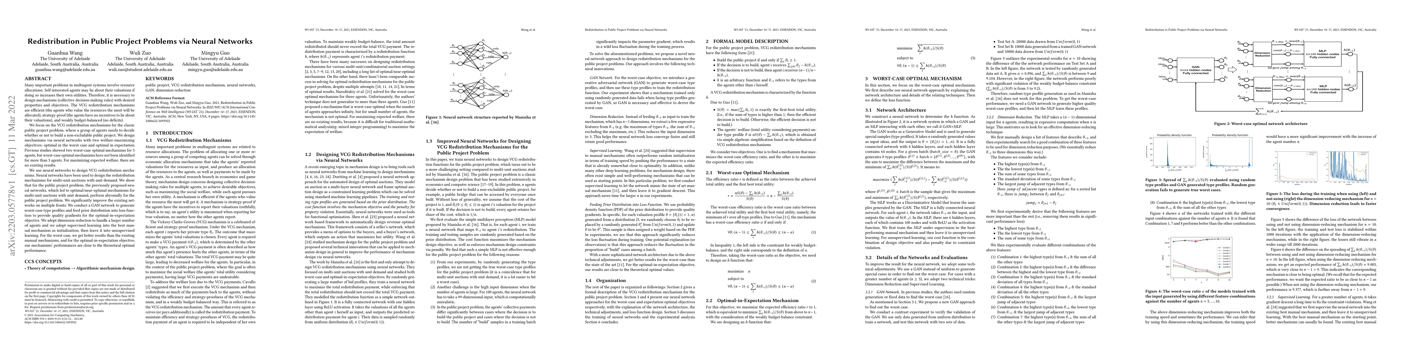 Thumbnail for Redistribution in Public Project Problems via Neural Networks