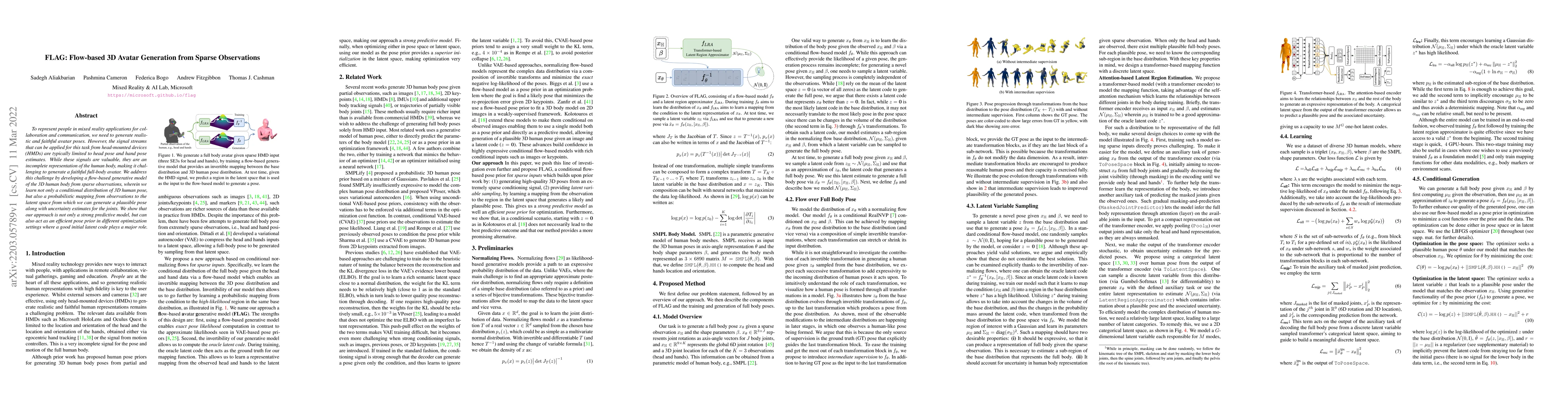 Thumbnail for FLAG: Flow-based 3D Avatar Generation from Sparse Observations