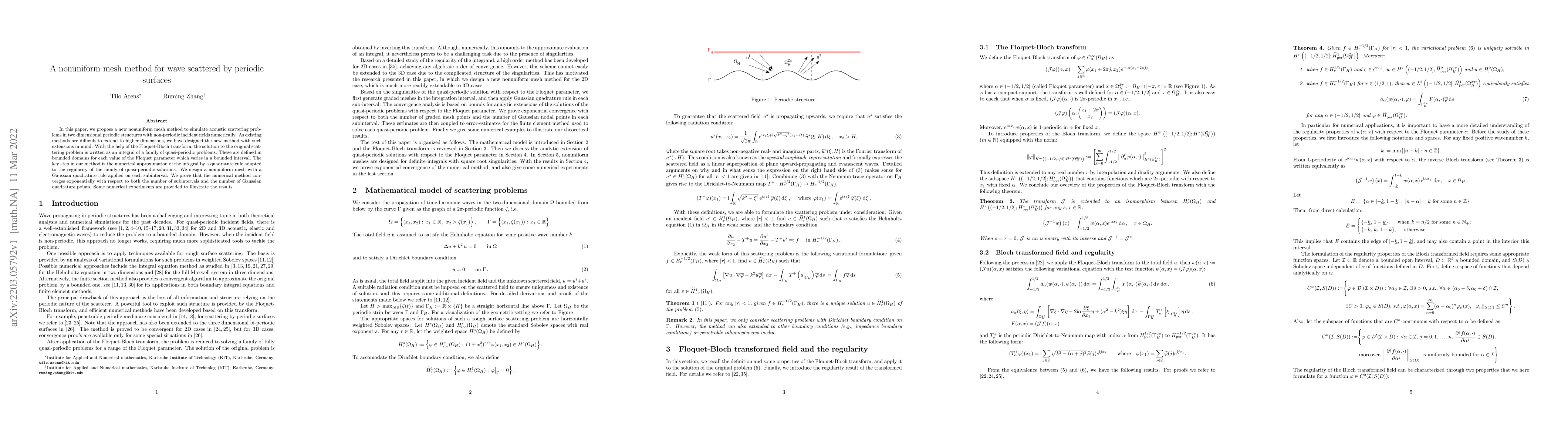 Thumbnail for A nonuniform mesh method for wave scattered by periodic surfaces