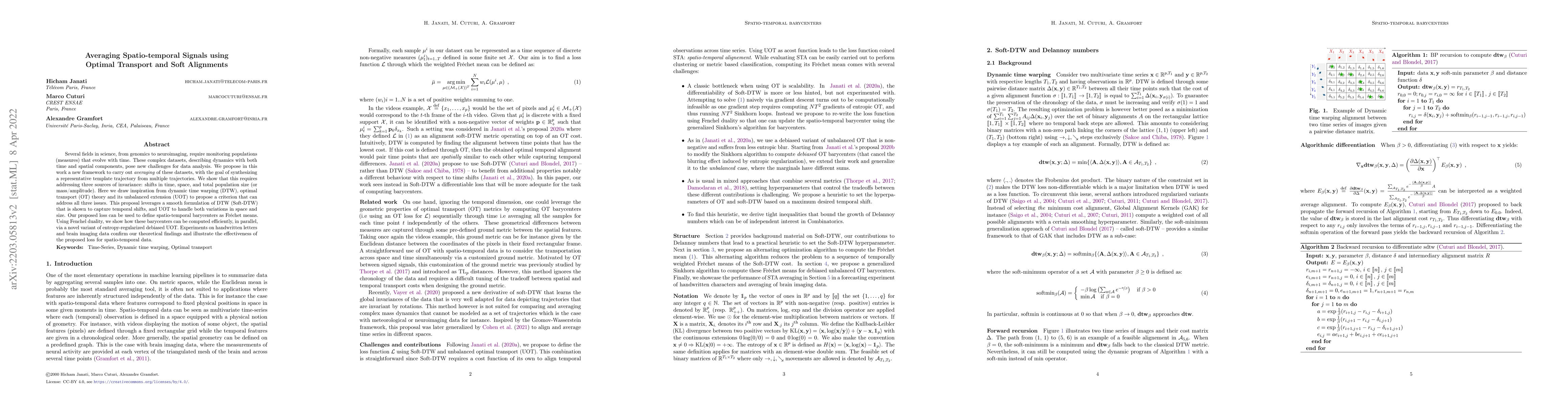 Thumbnail for Averaging Spatio-temporal Signals using Optimal Transport and Soft
  Alignments