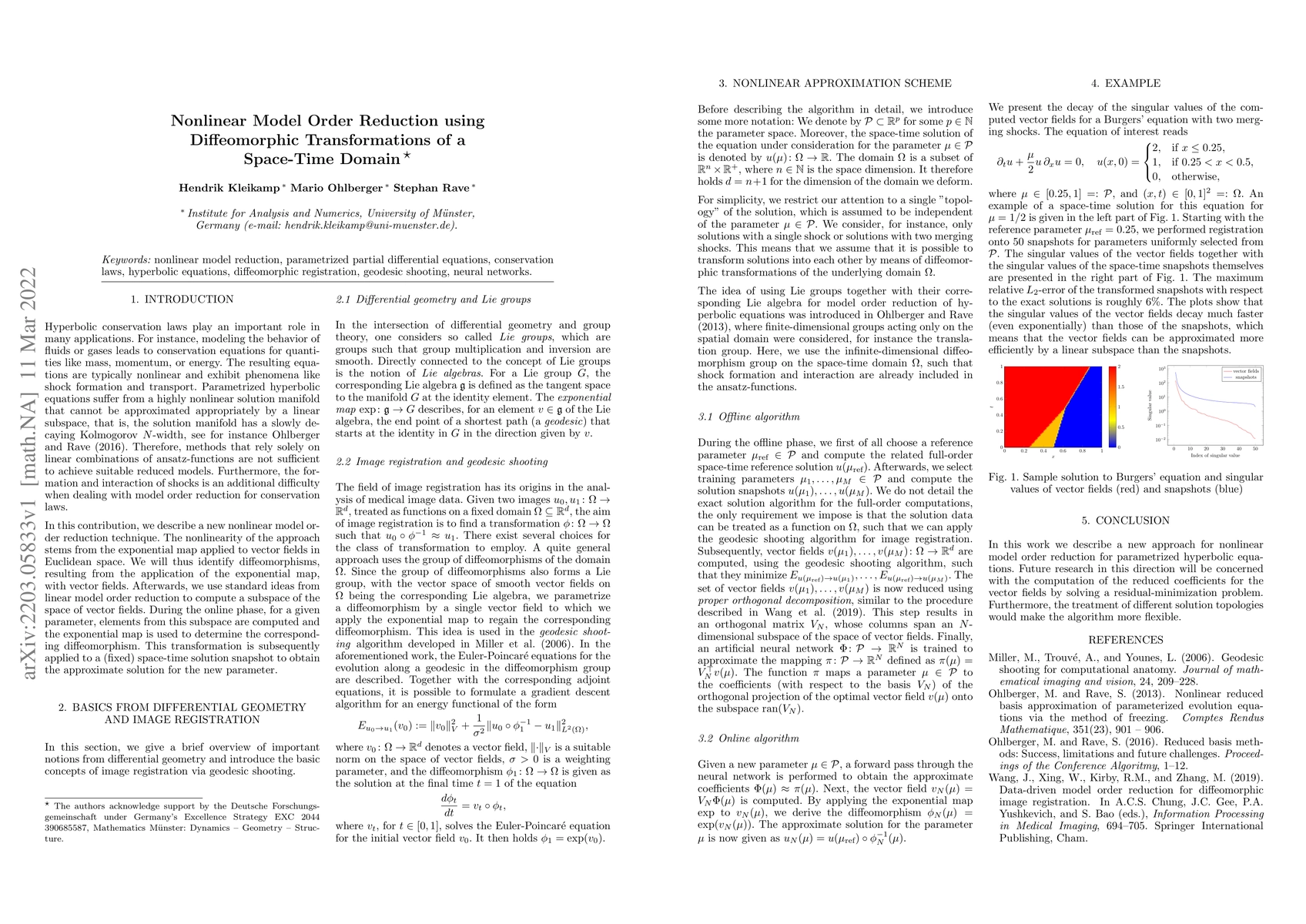 Thumbnail for Nonlinear Model Order Reduction using Diffeomorphic Transformations of a
  Space-Time Domain