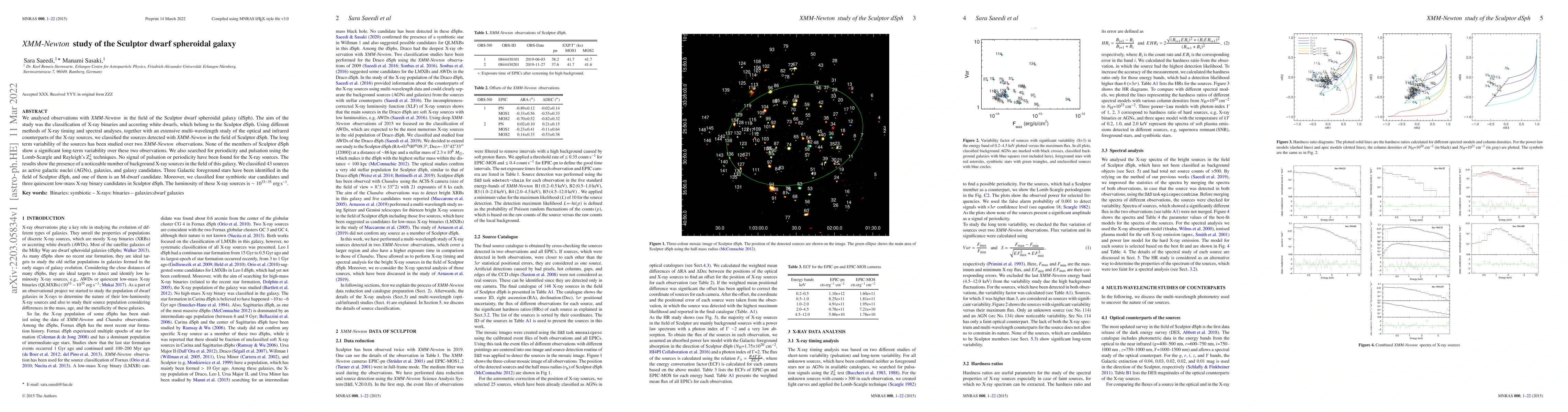 Thumbnail for XMM-Newton study of the Sculptor dwarf spheroidal galaxy