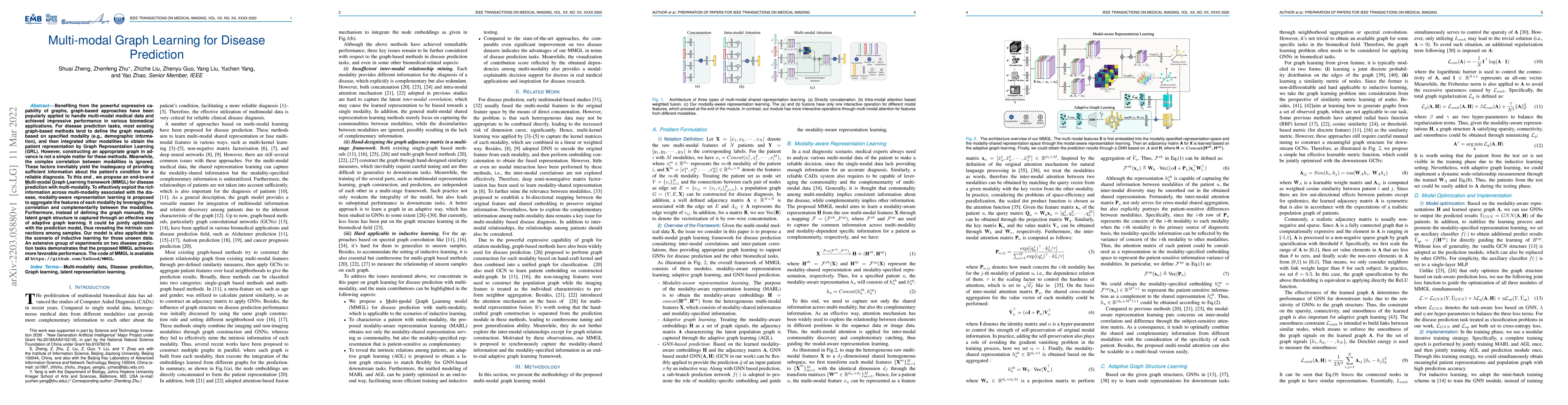 Thumbnail for Multi-modal Graph Learning for Disease Prediction