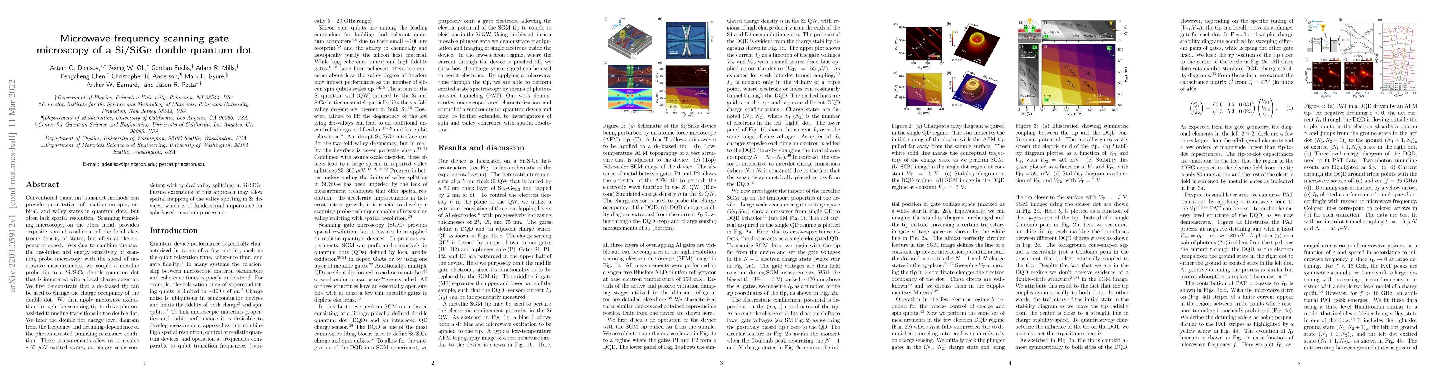 Thumbnail for Microwave-frequency scanning gate microscopy of a Si/SiGe double quantum
  dot