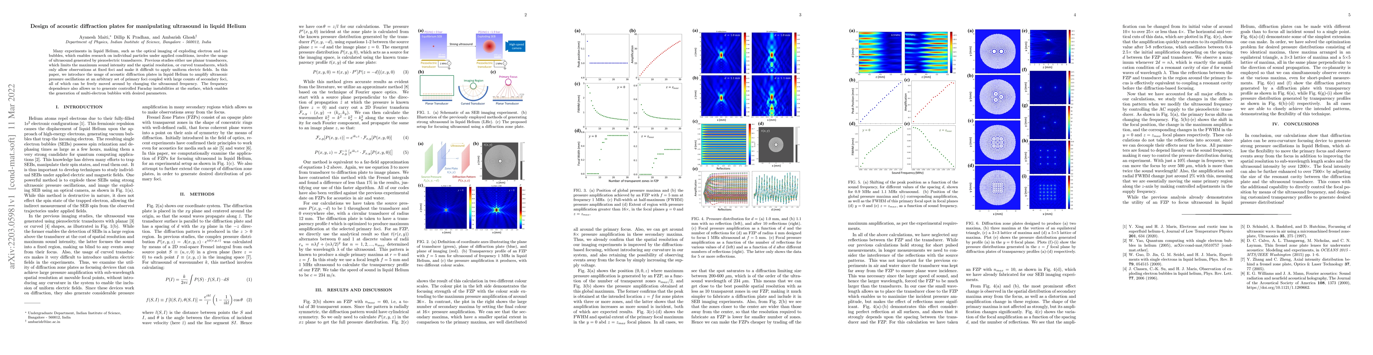 Thumbnail for Design of acoustic diffraction plates for manipulating ultrasound in
  liquid Helium