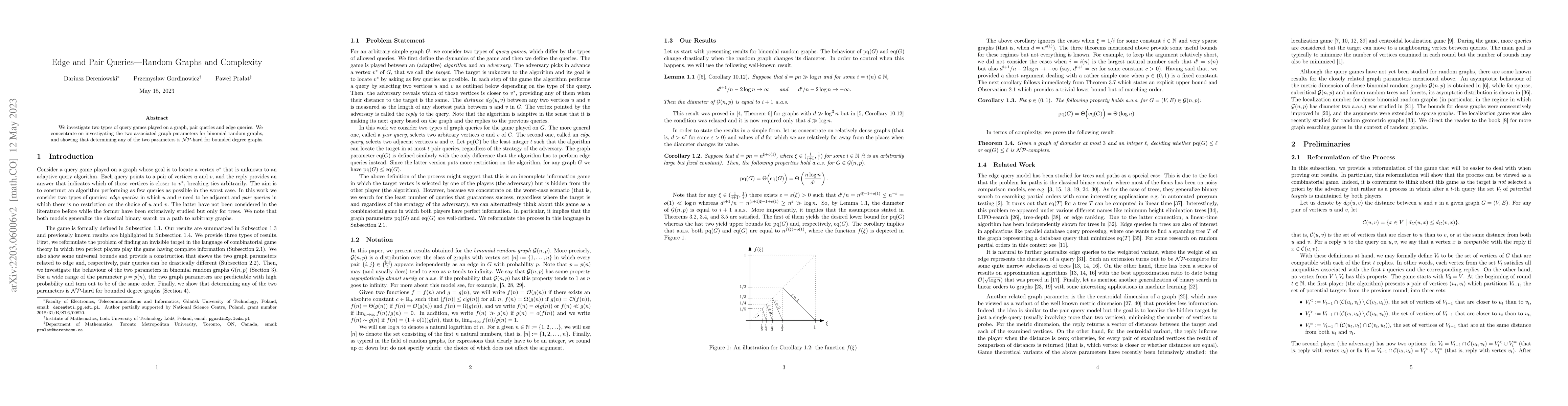 Thumbnail for Edge and Pair Queries -- Random Graphs and Complexity