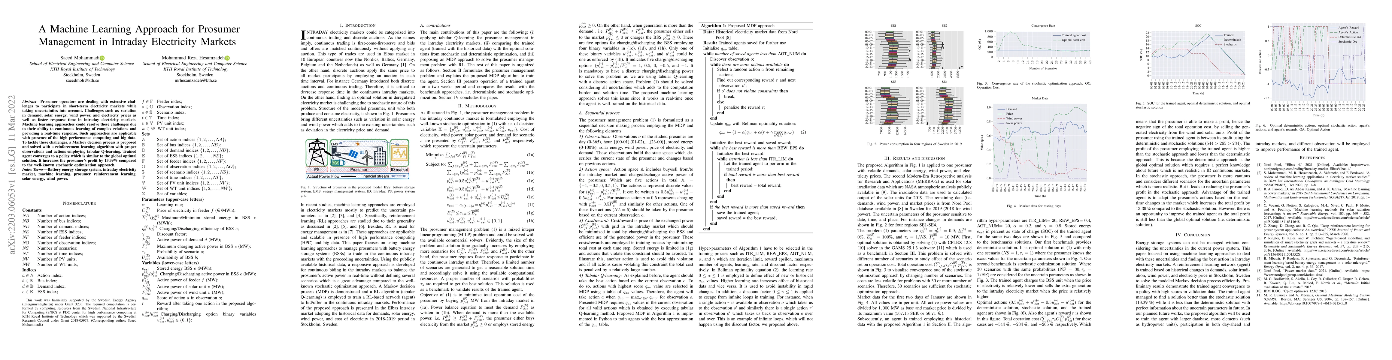 Thumbnail for A Machine Learning Approach for Prosumer Management in Intraday
  Electricity Markets