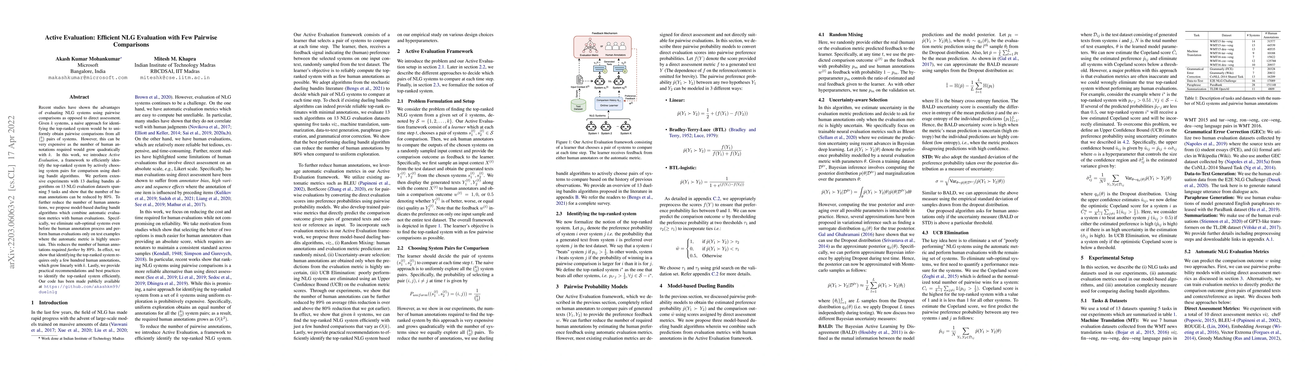 Thumbnail for Active Evaluation: Efficient NLG Evaluation with Few Pairwise
  Comparisons