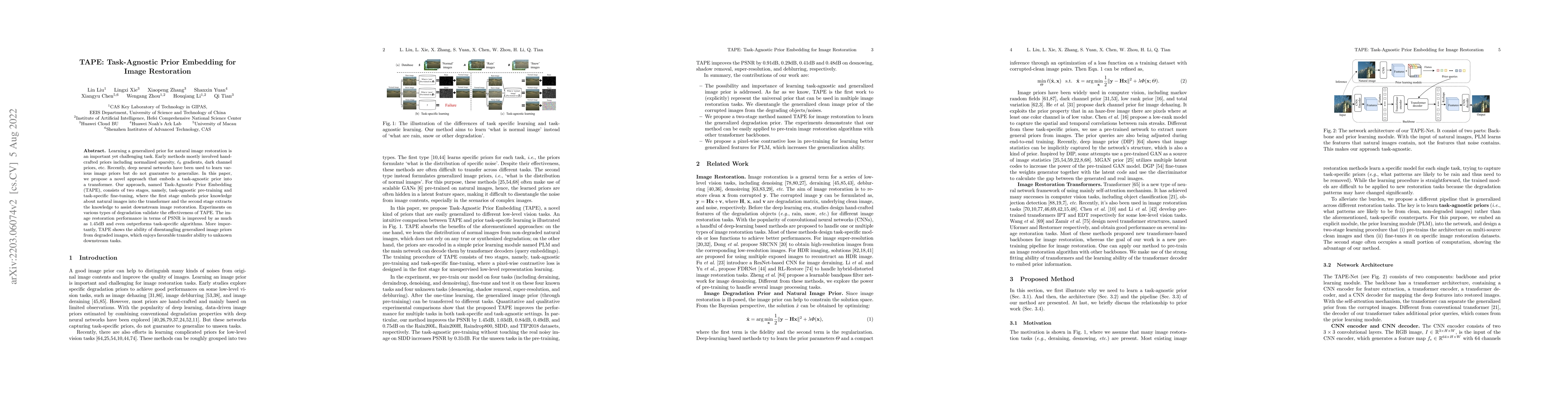 Thumbnail for TAPE: Task-Agnostic Prior Embedding for Image Restoration