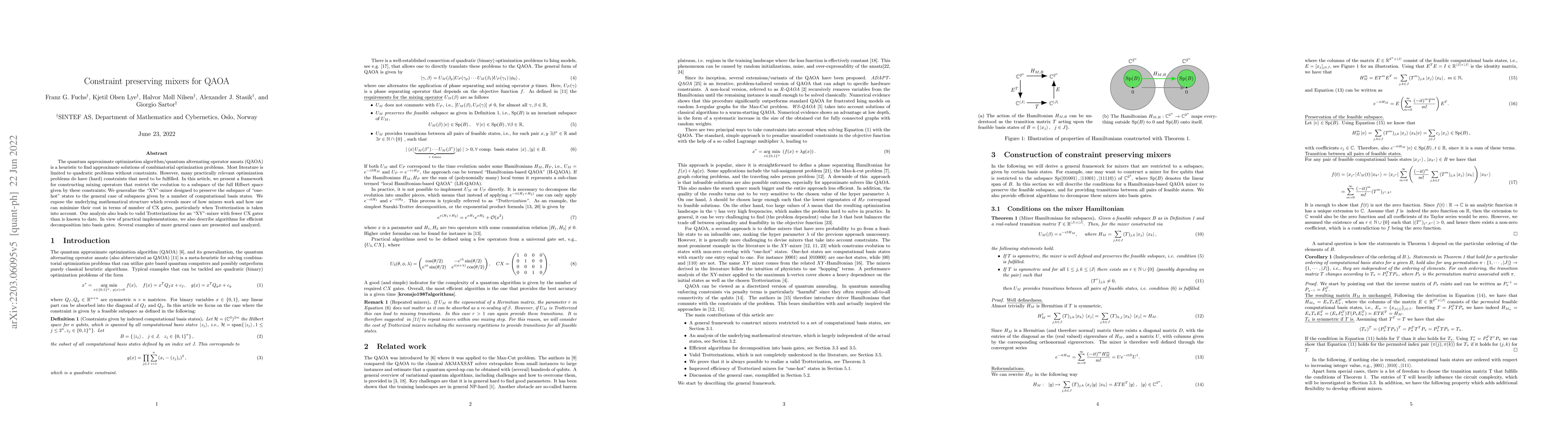 Thumbnail for Constrained mixers for the quantum approximate optimization algorithm