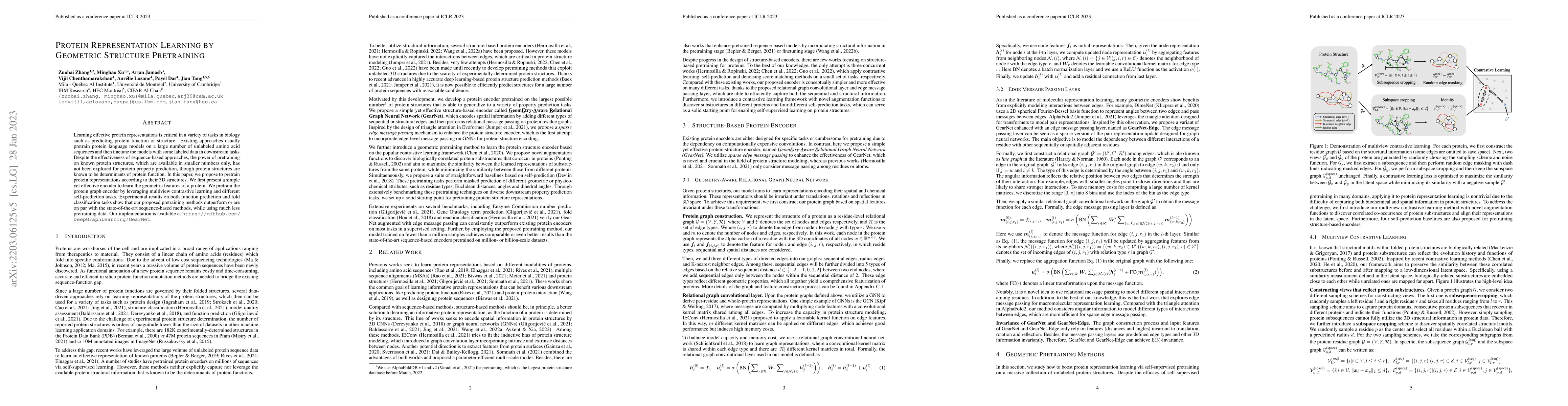 Thumbnail for Protein Representation Learning by Geometric Structure Pretraining