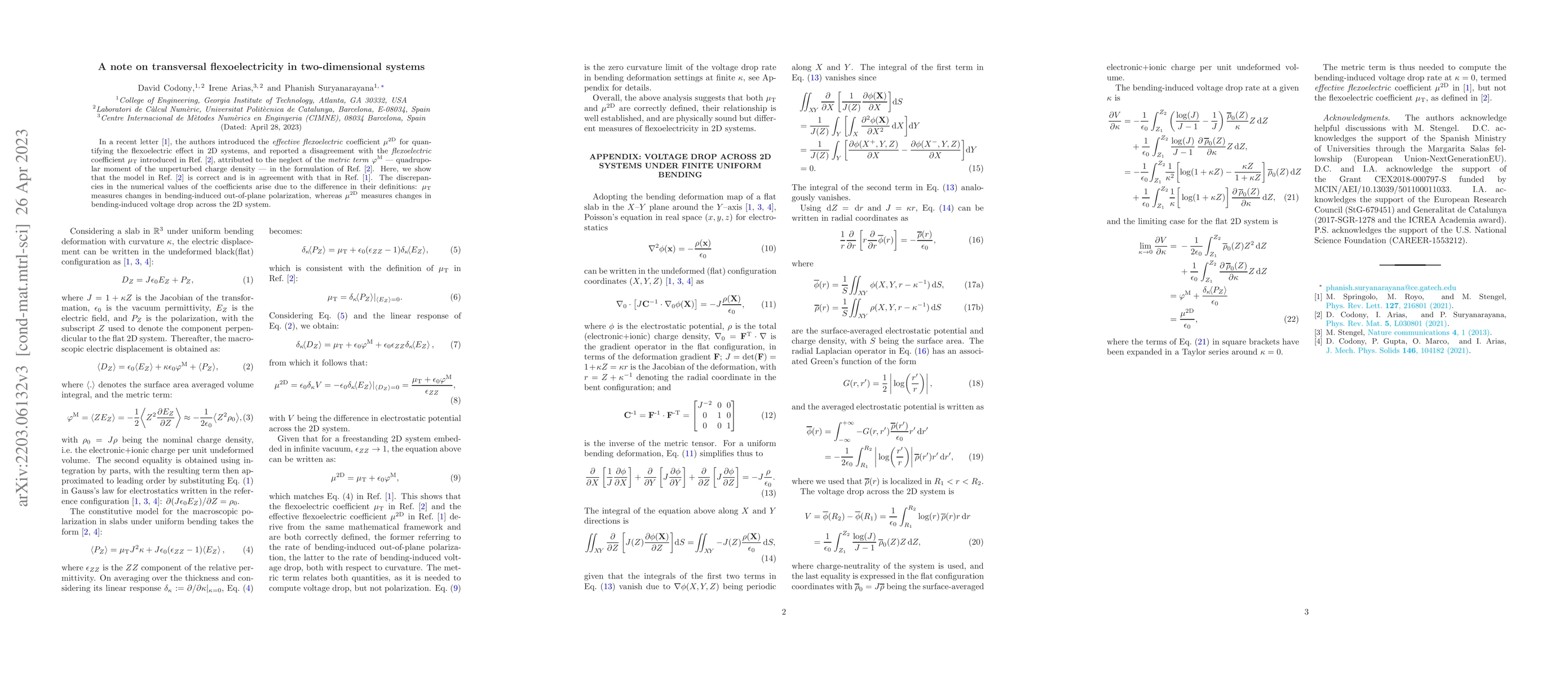 Thumbnail for A note on transversal flexoelectricity in two-dimensional systems