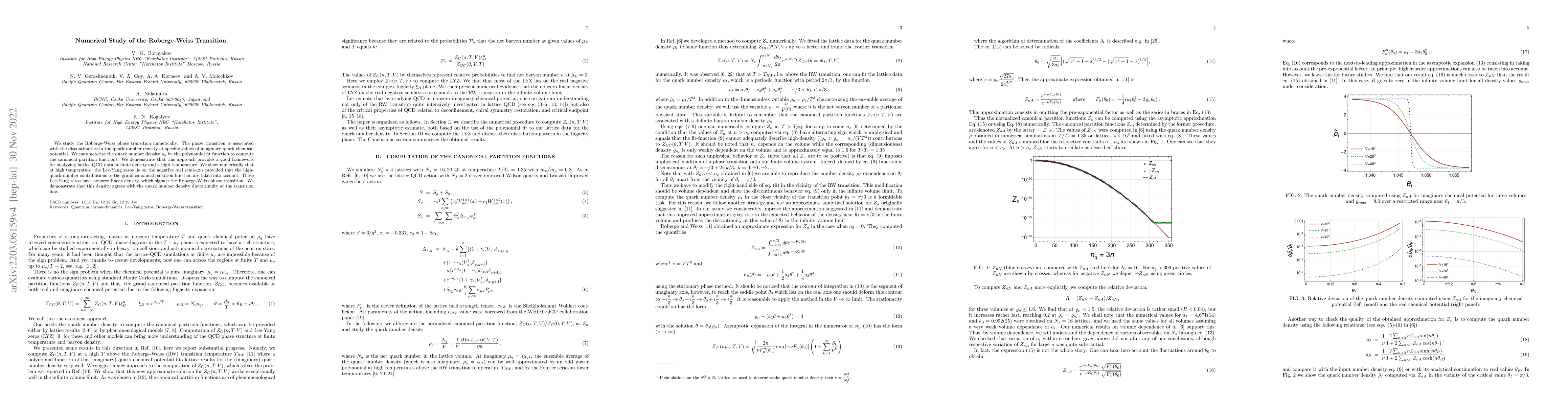 Thumbnail for Numerical Study of the Roberge-Weiss Transition