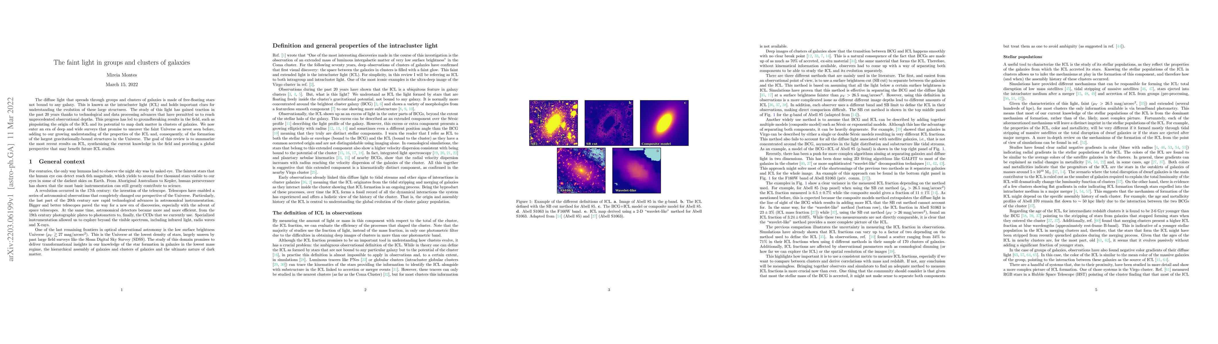 Thumbnail for The faint light in groups and clusters of galaxies