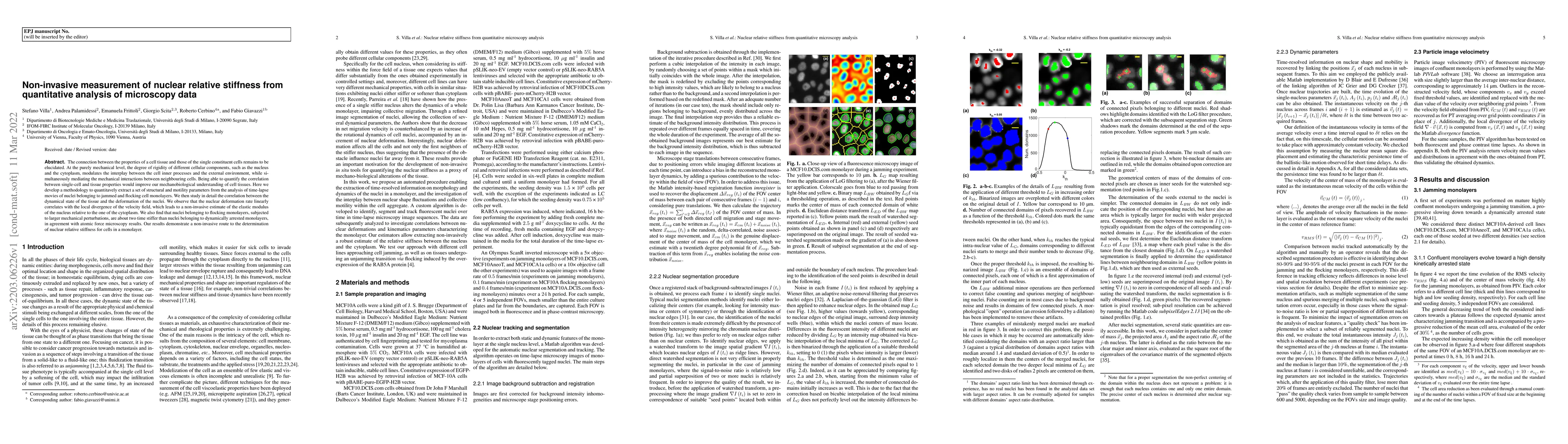 Thumbnail for Non-invasive measurement of nuclear relative stiffness from quantitative
  analysis of microscopy data