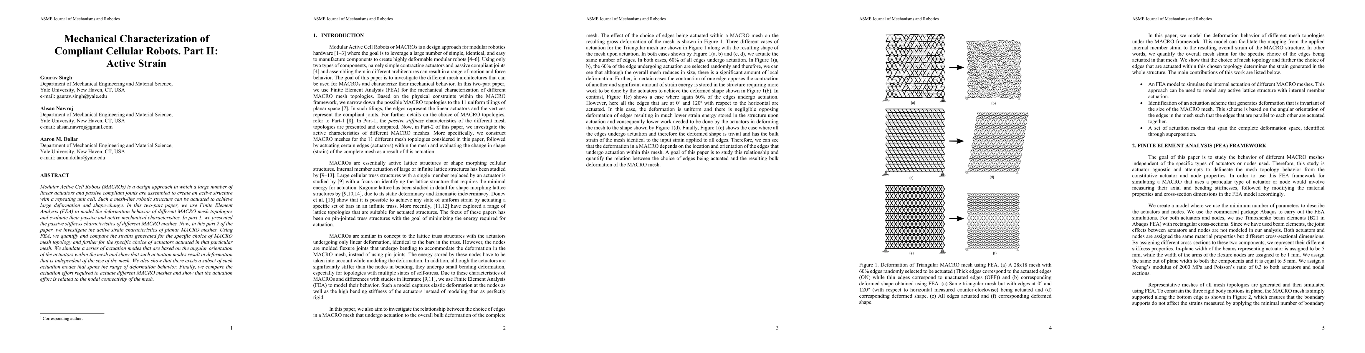 Thumbnail for Mechanical Characterization of Compliant Cellular Robots. Part II:
  Active Strain