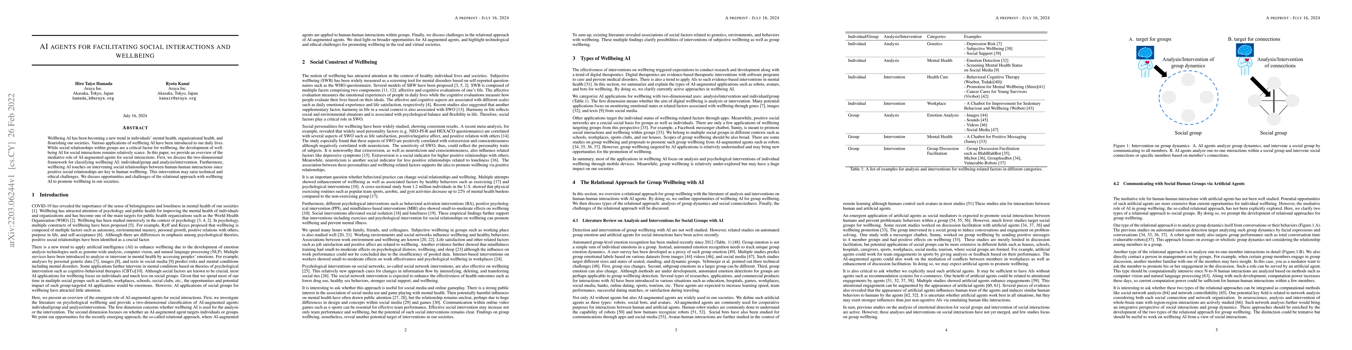 Thumbnail for AI agents for facilitating social interactions and wellbeing