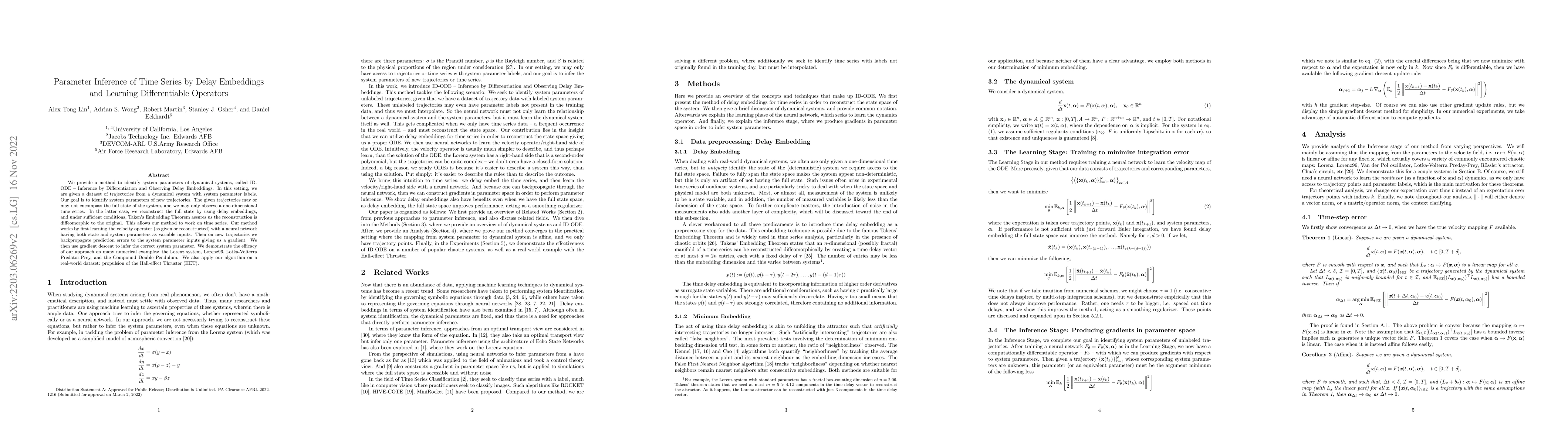 Thumbnail for Parameter Inference of Time Series by Delay Embeddings and Learning
  Differentiable Operators