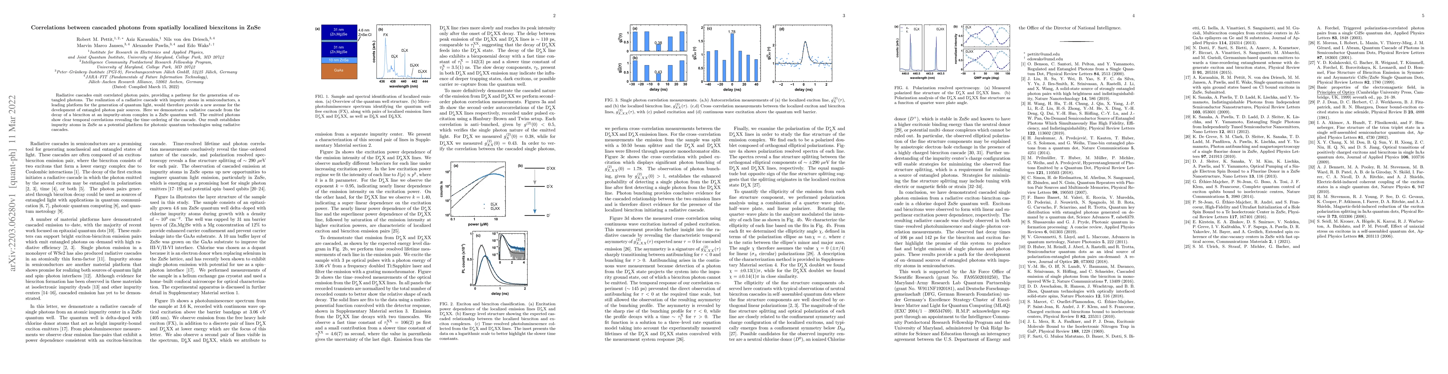 Thumbnail for Correlations between cascaded photons from spatially localized
  biexcitons in ZnSe