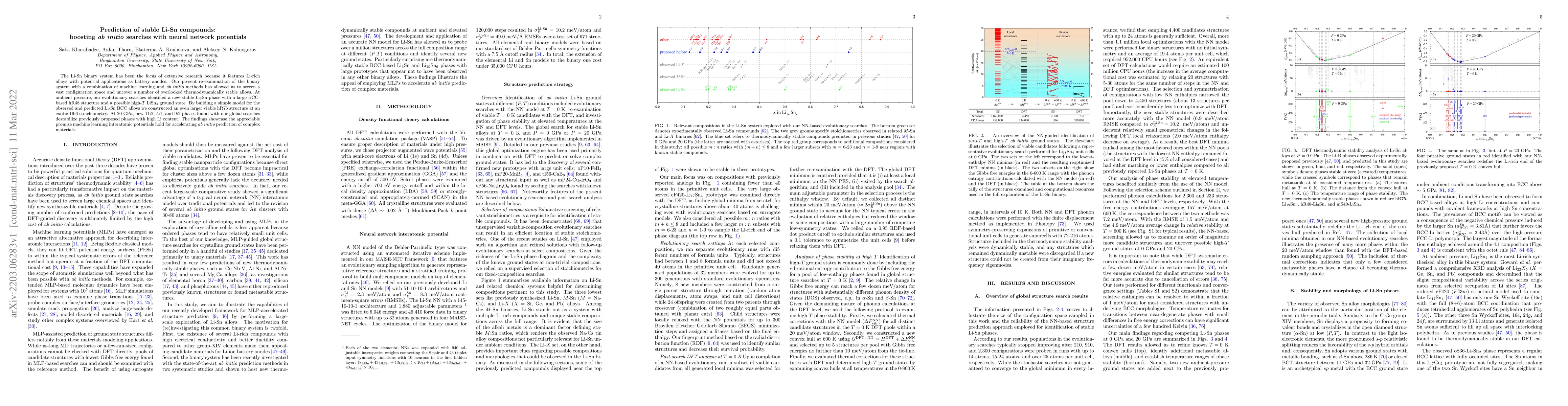 Thumbnail for Prediction of stable Li-Sn compounds: boosting ab initio searches with
  neural network potentials