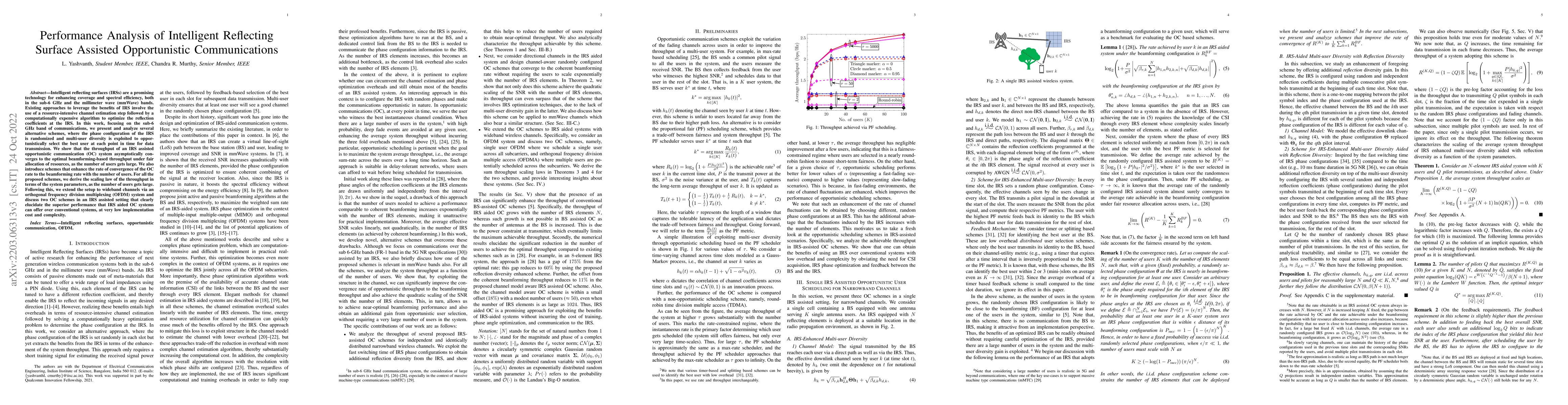 Thumbnail for Performance Analysis of Intelligent Reflecting Surface Assisted
  Opportunistic Communications