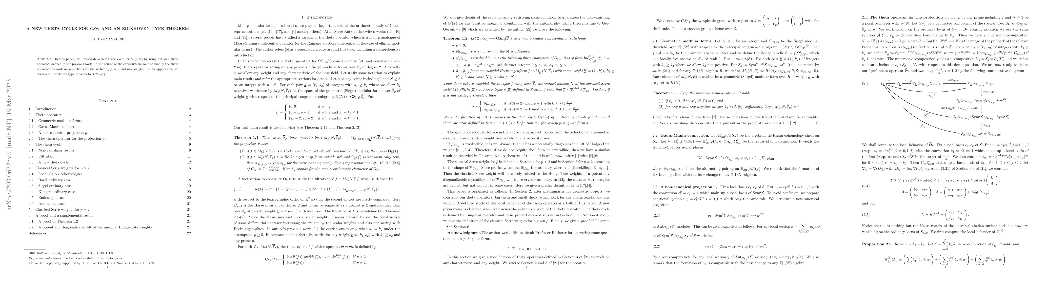 Thumbnail for A new theta cycle for $GSp_4$ and an Edixhoven type theorem