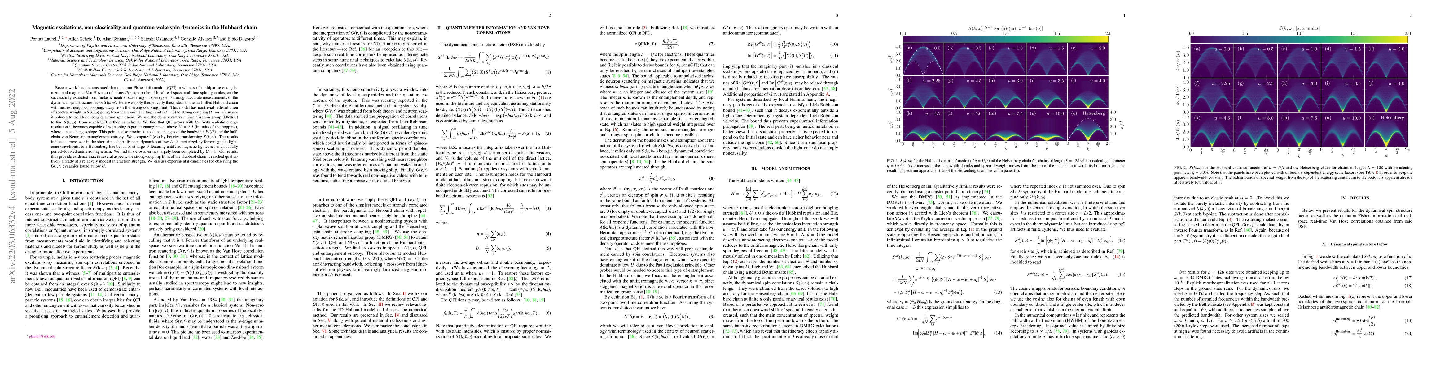 Thumbnail for Magnetic excitations, non-classicality and quantum wake spin dynamics in
  the Hubbard chain