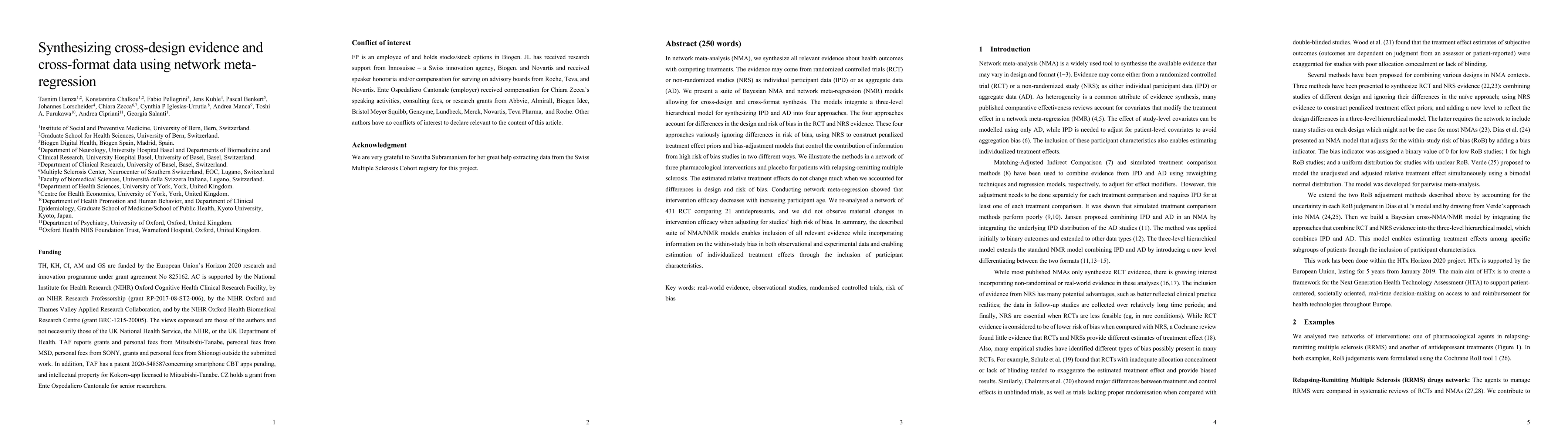 Thumbnail for Synthesizing cross-design evidence and cross-format data using network
  meta-regression