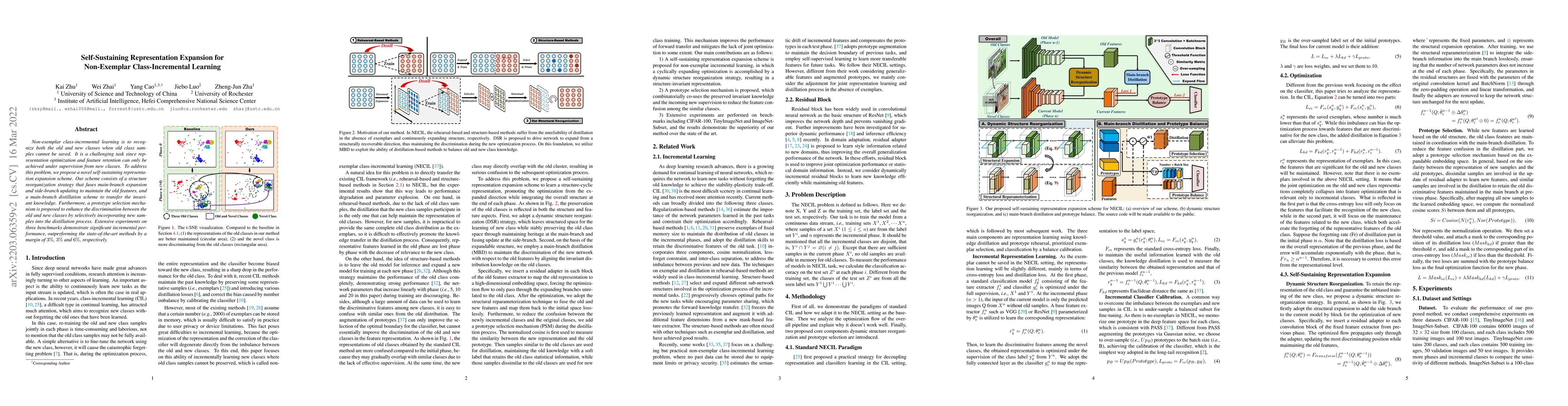 Thumbnail for Self-Sustaining Representation Expansion for Non-Exemplar
  Class-Incremental Learning