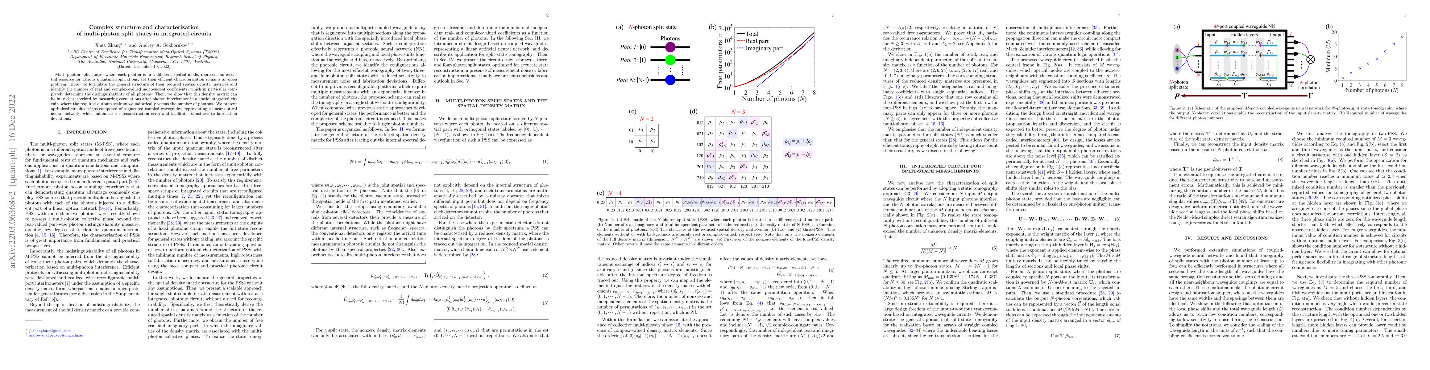 Thumbnail for Complex structure and characterization of multi-photon split states in
  integrated circuits