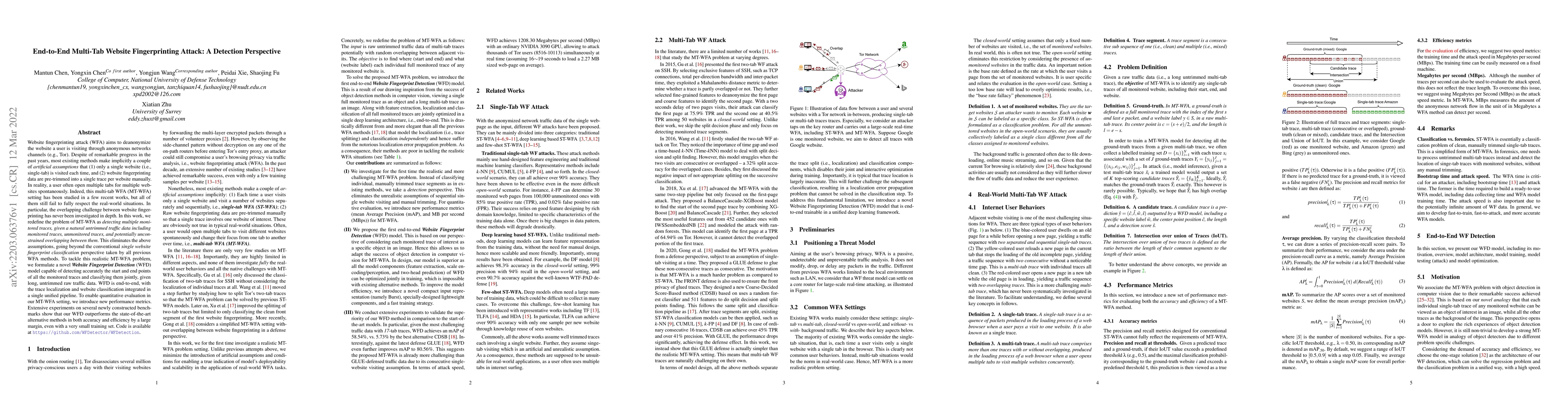 Thumbnail for End-to-End Multi-Tab Website Fingerprinting Attack: A Detection
  Perspective
