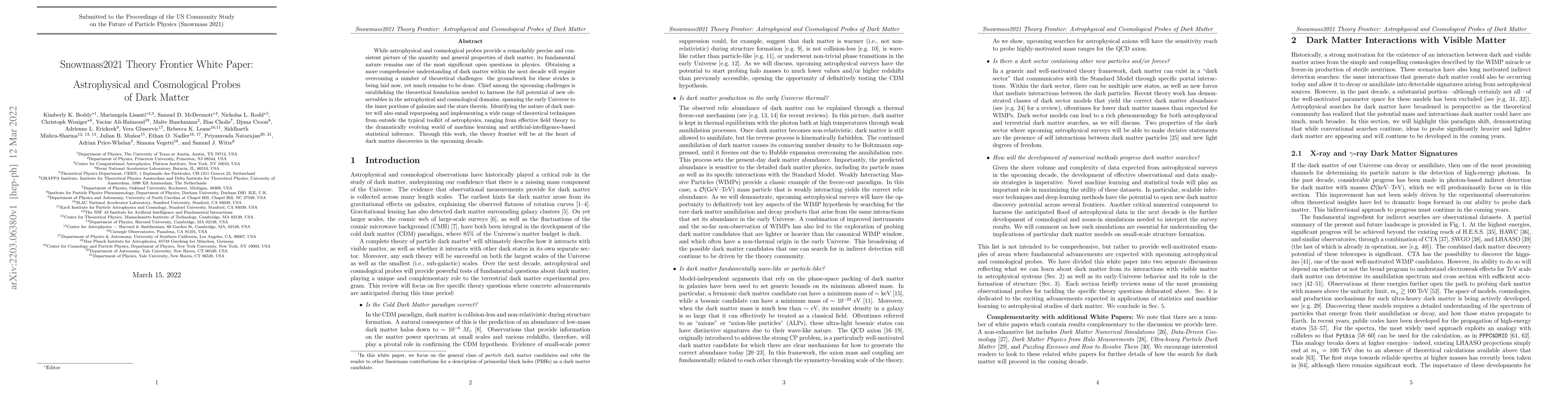 Thumbnail for Astrophysical and Cosmological Probes of Dark Matter