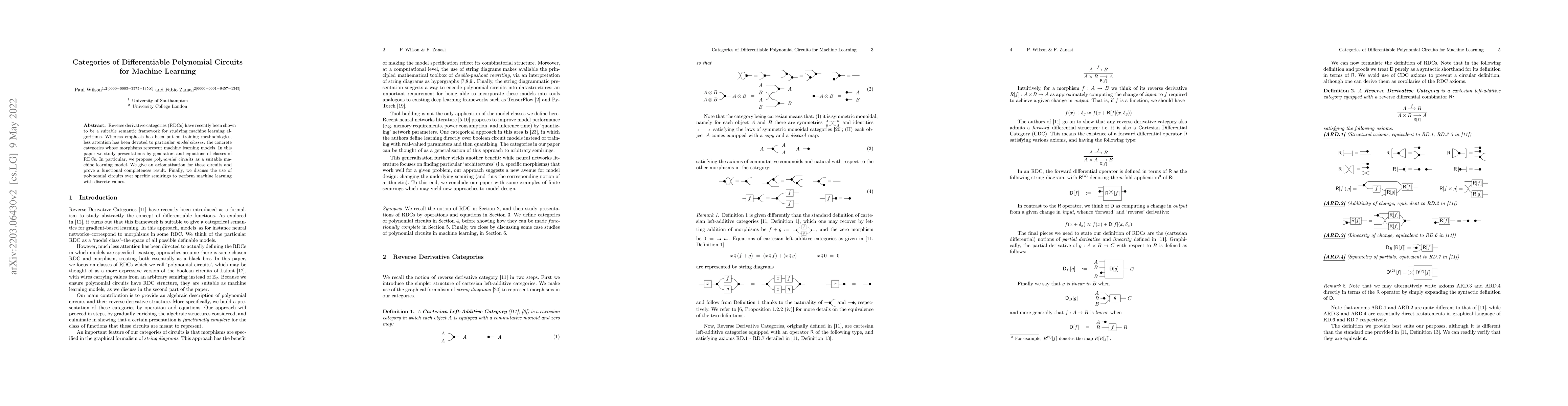 Thumbnail for Categories of Differentiable Polynomial Circuits for Machine Learning