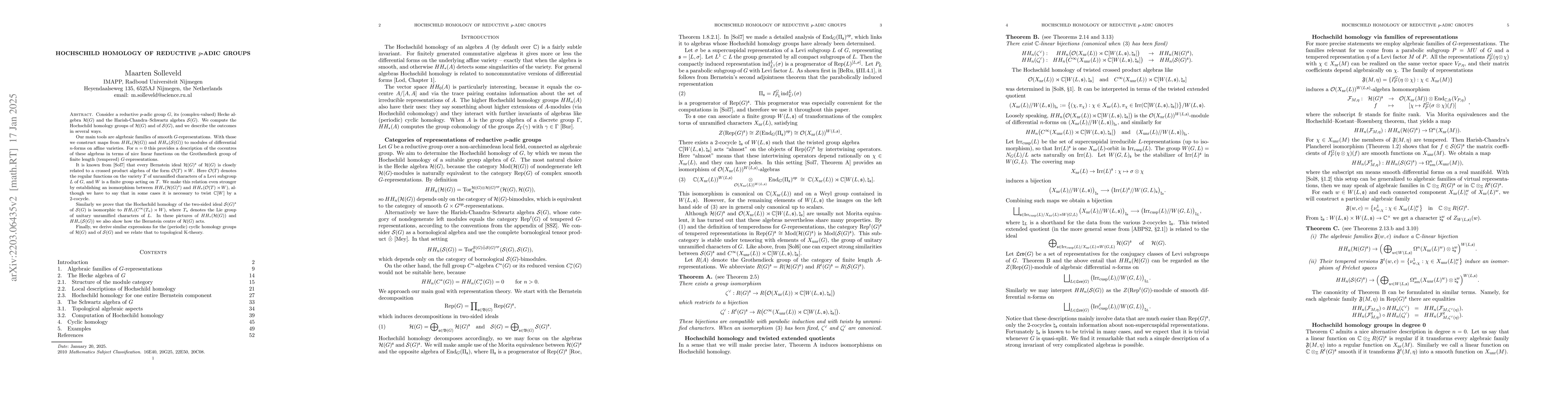 Thumbnail for Hochschild homology of reductive $p$-adic groups