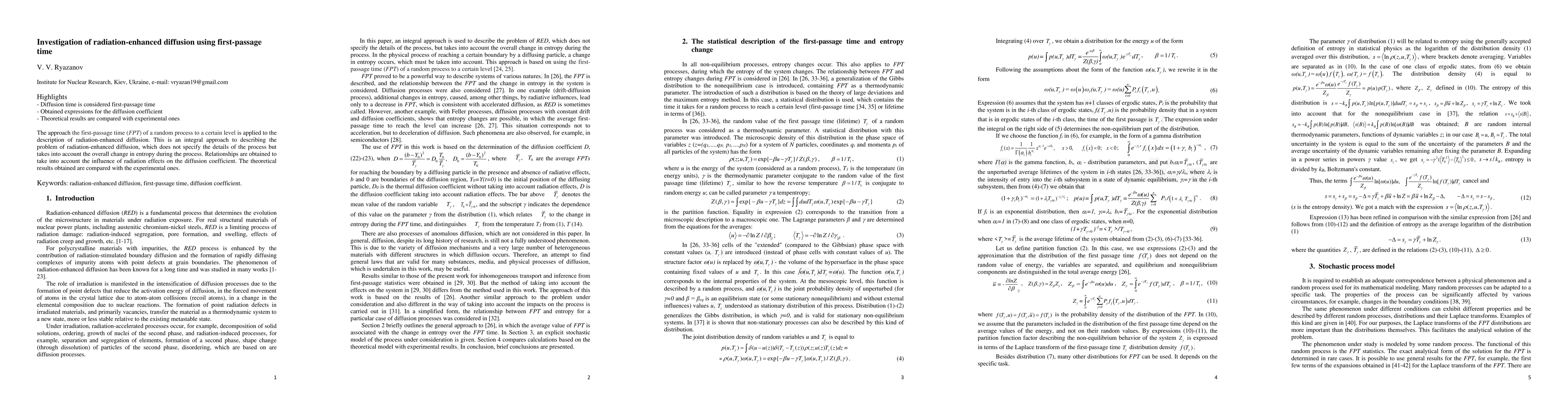 Thumbnail for Investigation of radiation-enhanced diffusion using first-passage time