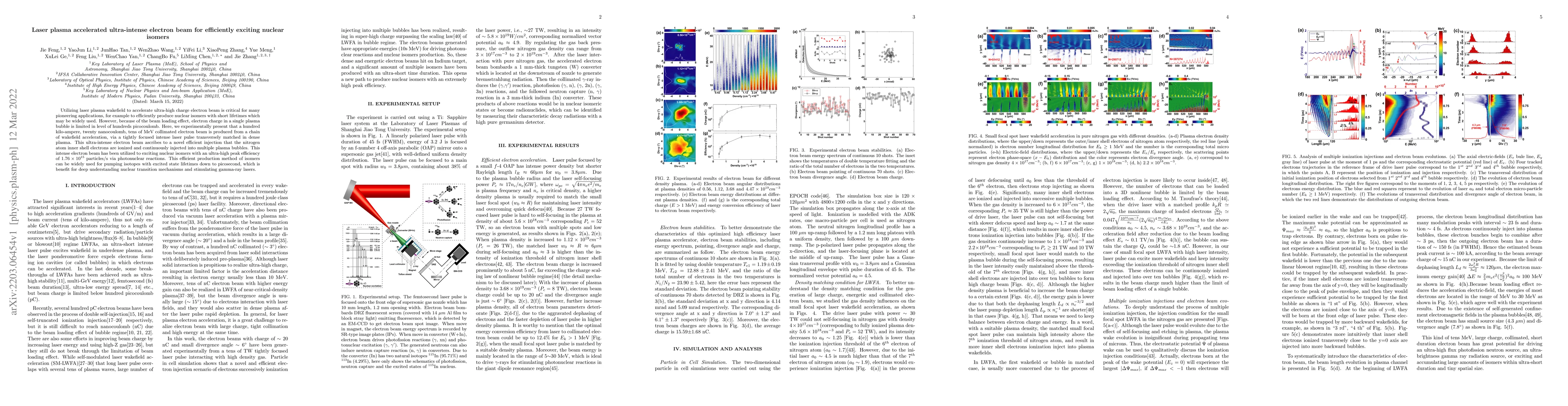 Thumbnail for Laser plasma accelerated ultra-intense electron beam for efficiently
  exciting nuclear isomers