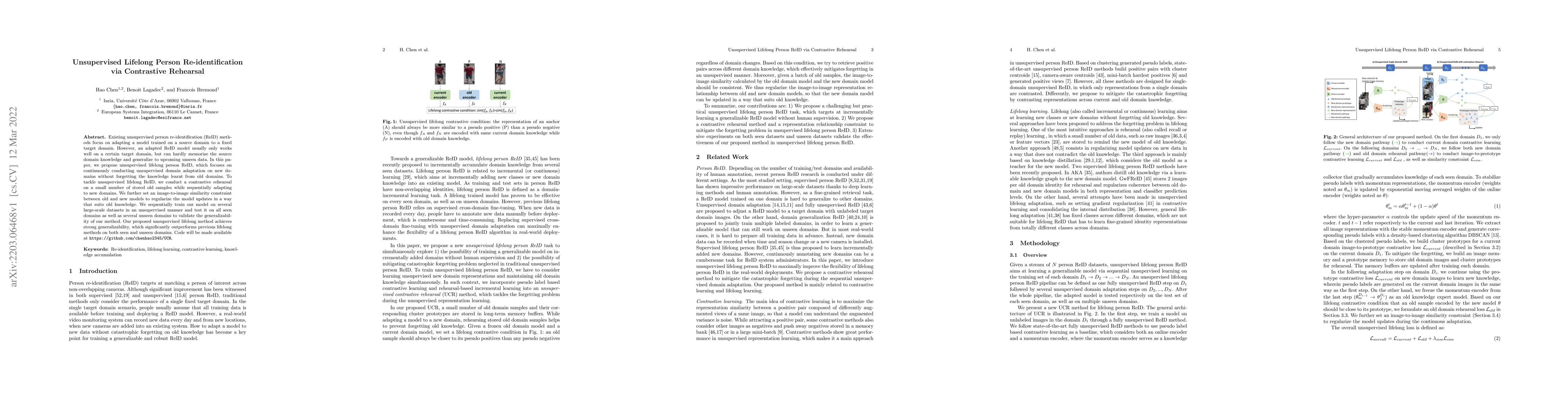 Thumbnail for Unsupervised Lifelong Person Re-identification via Contrastive Rehearsal