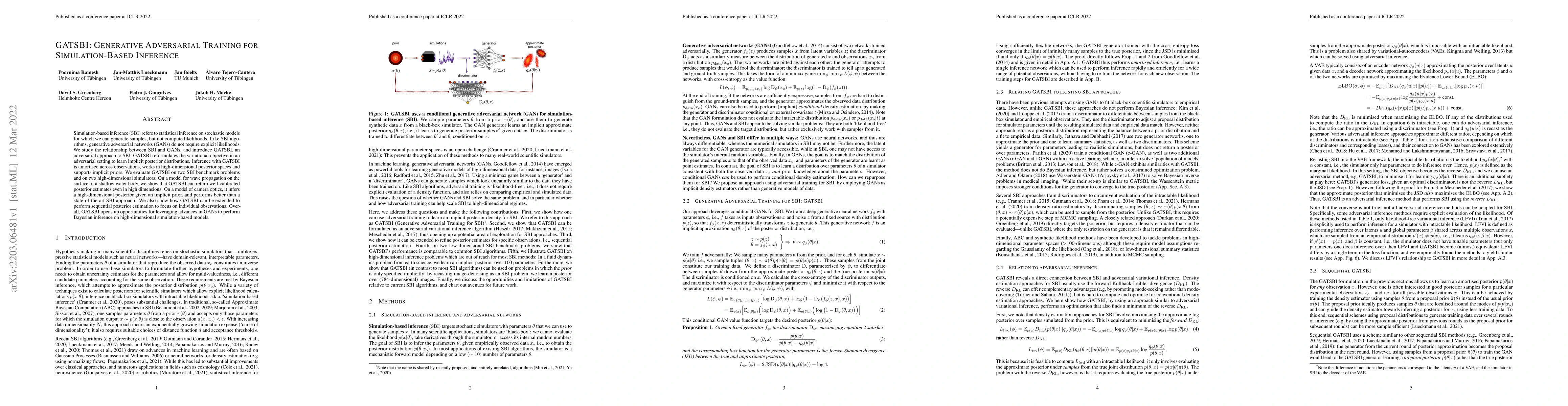 Thumbnail for GATSBI: Generative Adversarial Training for Simulation-Based Inference