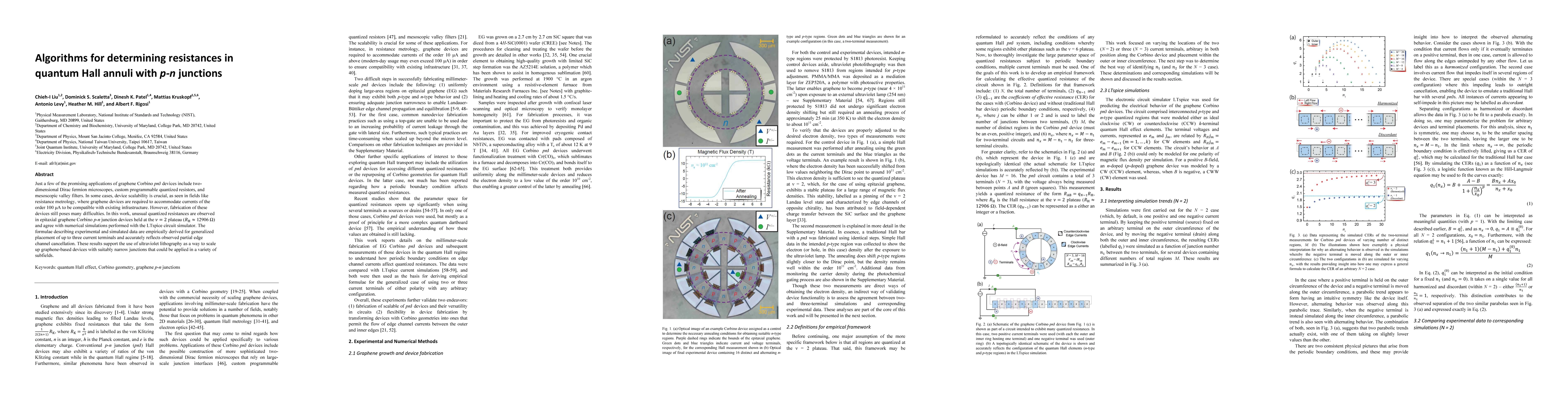 Thumbnail for Algorithms for determining resistances in quantum Hall annuli with p-n
  junctions