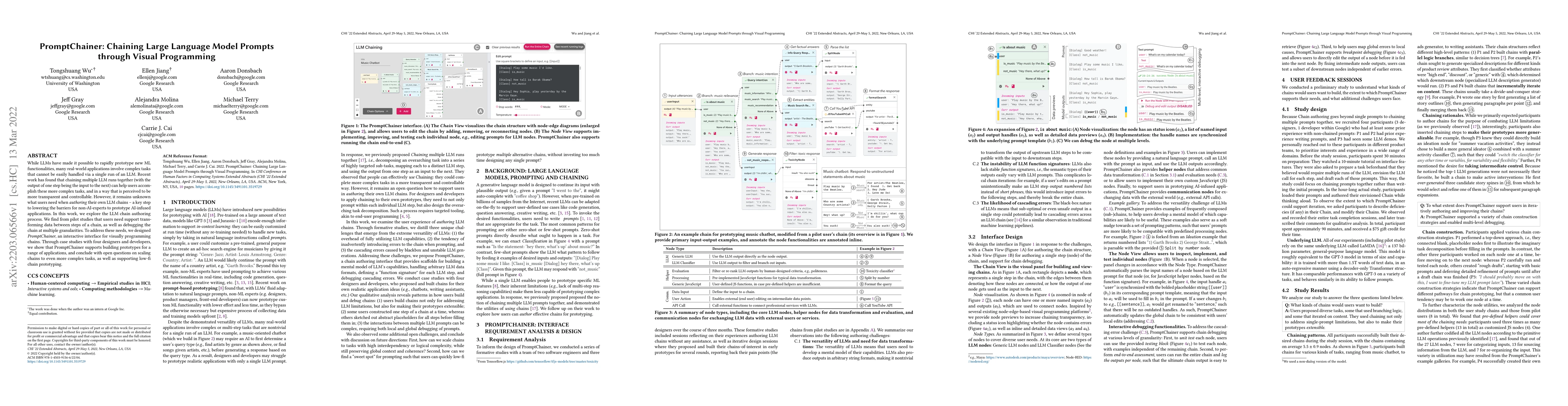 Thumbnail for PromptChainer: Chaining Large Language Model Prompts through Visual
  Programming