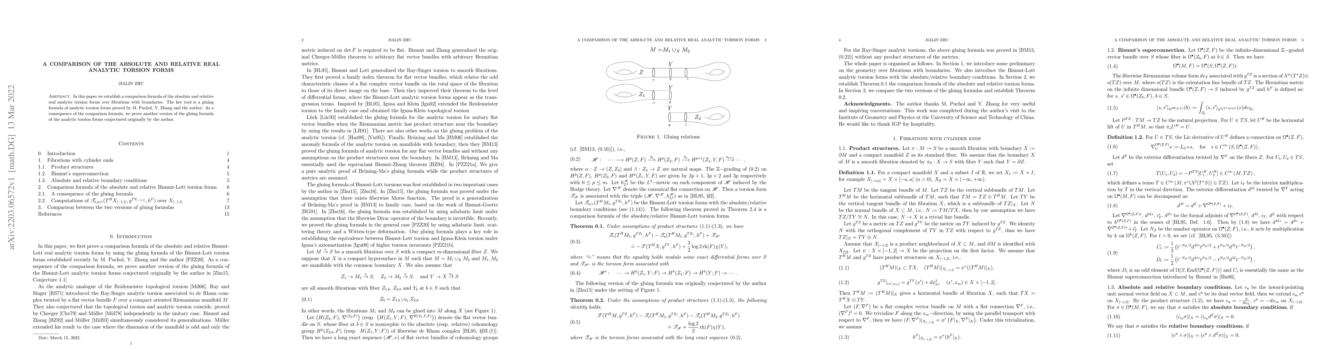 Thumbnail for A comparison of the absolute and relative real analytic torsion forms