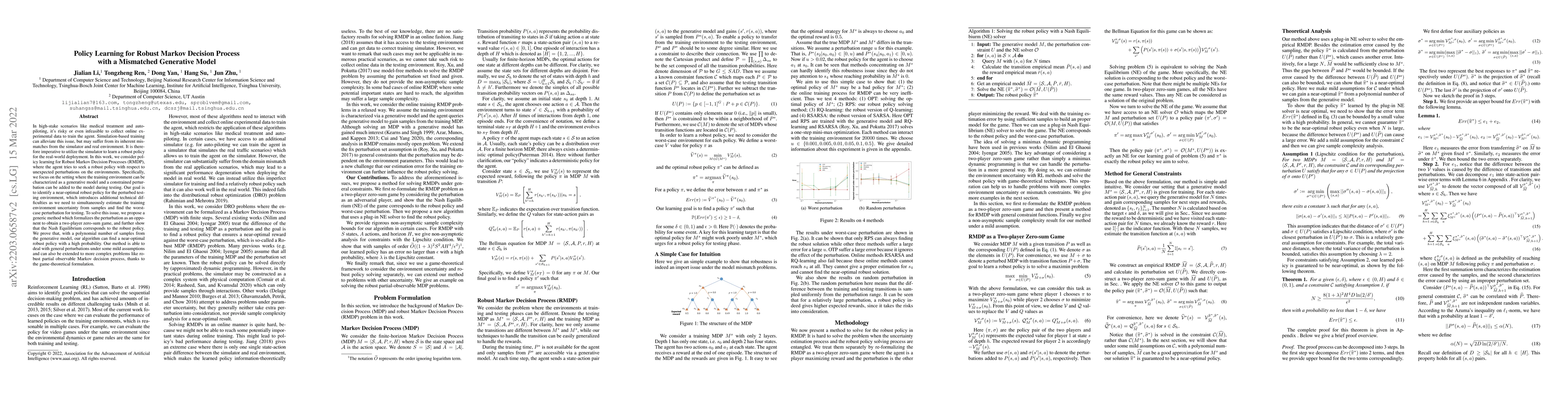 Thumbnail for Policy Learning for Robust Markov Decision Process with a Mismatched
  Generative Model
