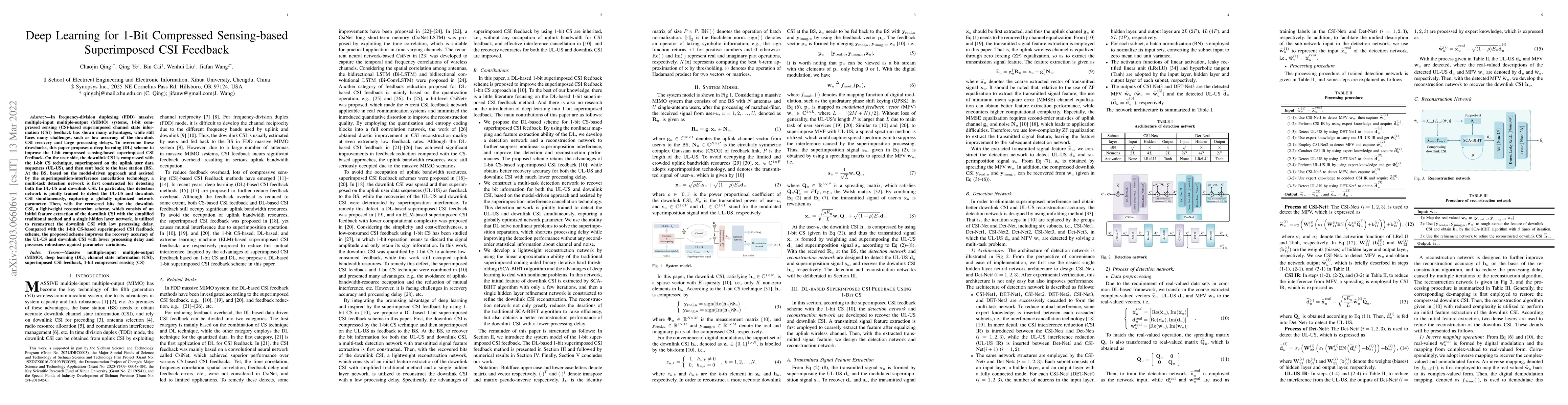 Thumbnail for Deep Learning for 1-Bit Compressed Sensing-based Superimposed CSI
  Feedback